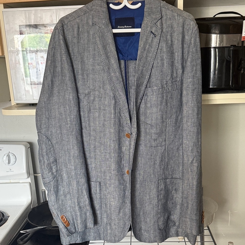 Tommy Bahama Blue Blazer with Tan Accents